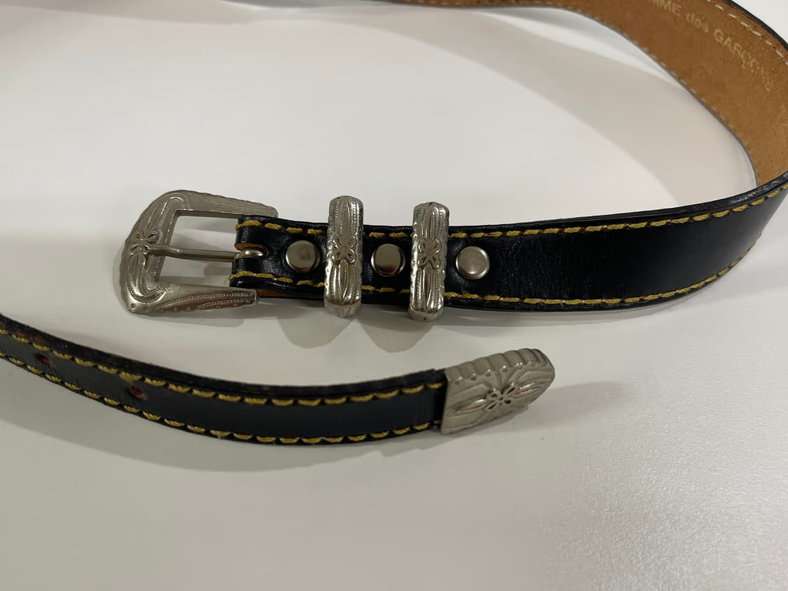 꼼데가르송 90s 웨스턴 레더 벨트 AD1990-1992 상품이미지7