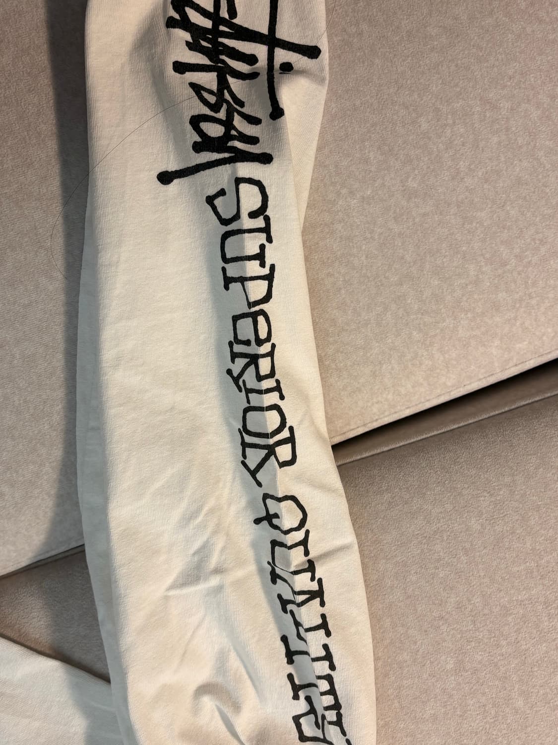 스투시 슈페리어 퀄리티 피그먼트 다이드 롱슬리브 내추럴 상품이미지2