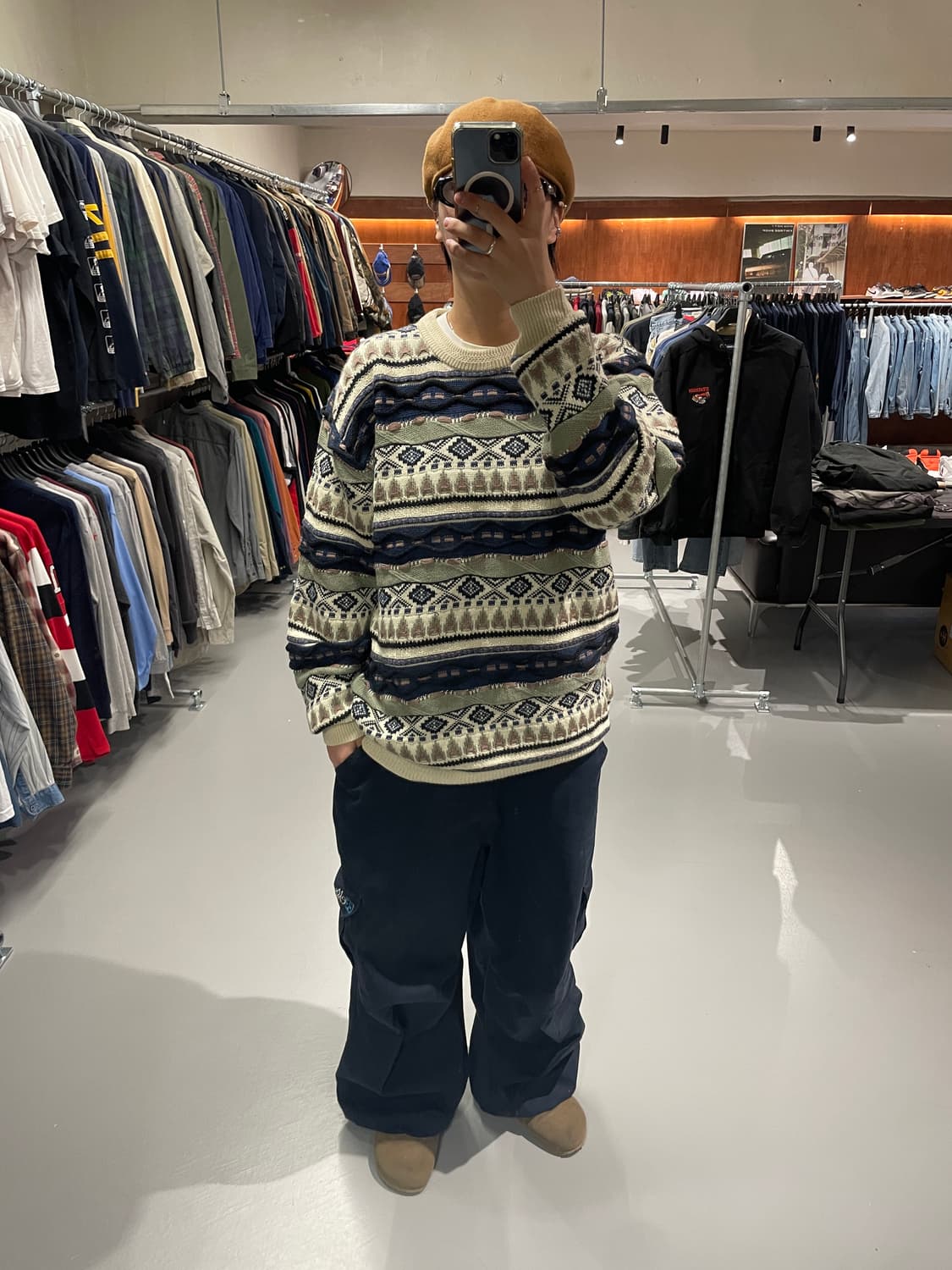 빈티지 케이블 패턴 니트 상품이미지2