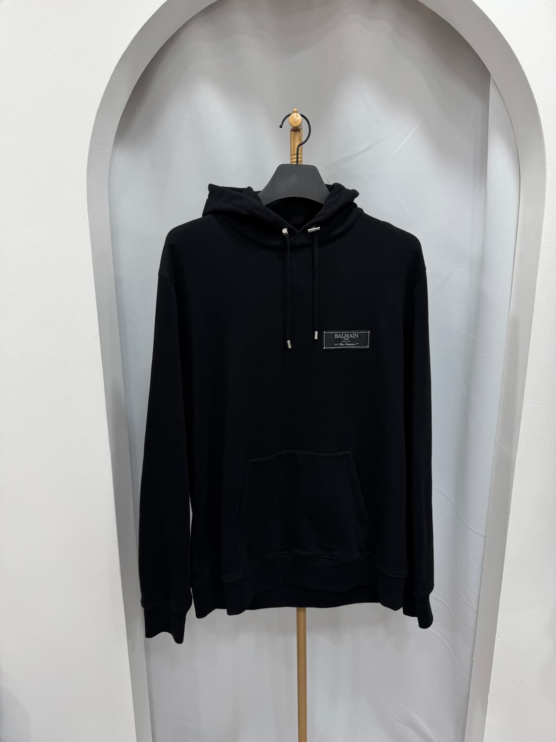 백화점판 발망 라벨 장식 후드티 S  상품이미지1