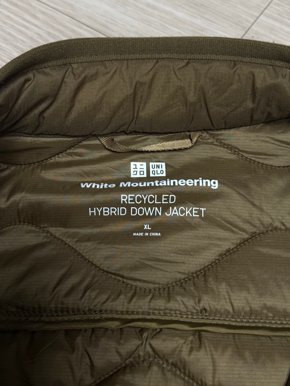 유니클로 화이트마운티어링 리사이클 다운 자켓 XL 브라운 상품이미지5