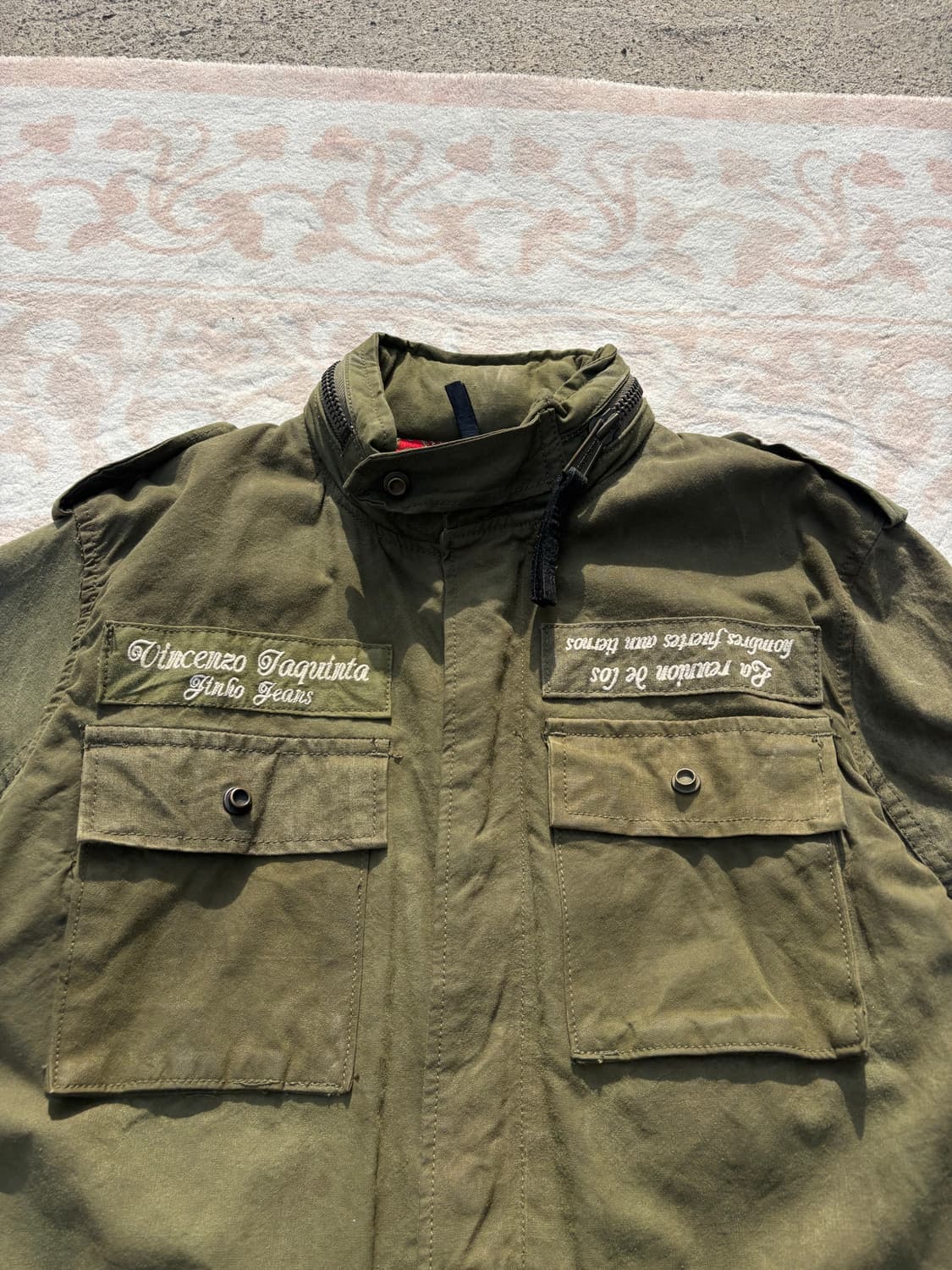 Vintage Jinho Jeans 성모마리아 가죽패치 필드자켓 상품이미지7