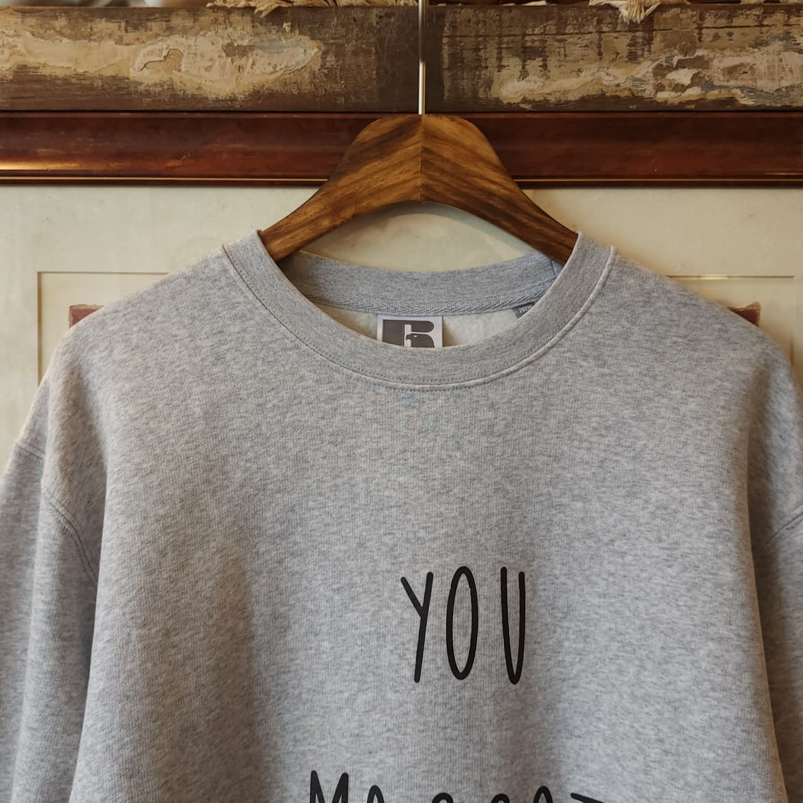 90s 러셀 맨투맨 스웻셔츠 유마갓 빈티지 프린팅 그레이 L 상품이미지4