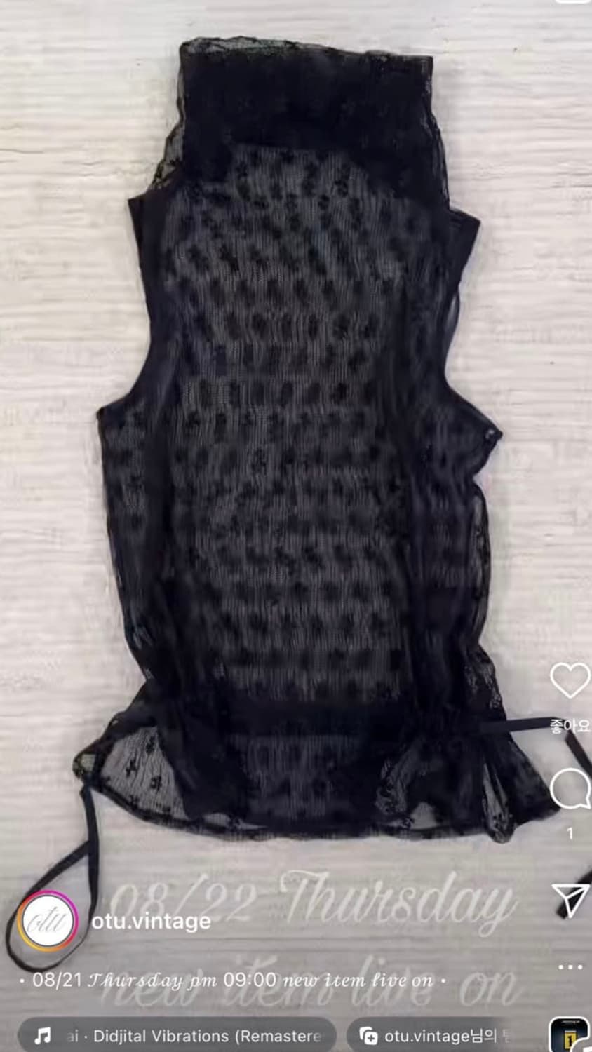 오츠빈티지 시스루 슬리브리스 상품이미지3