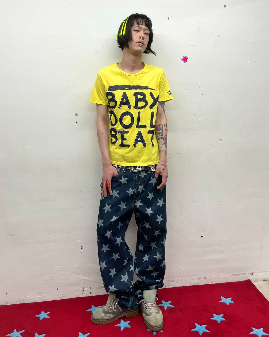 Baby Doll Drawing Yellow T-shirt 상품이미지6