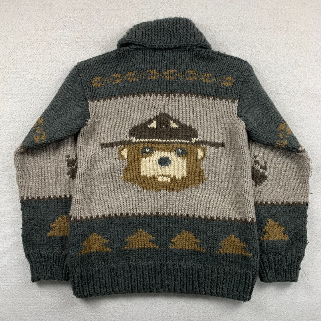 주카스페이스 빈티지 헤비울 코위찬 가디건  상품이미지2