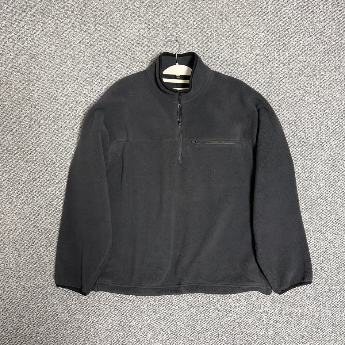 유니클로 후리스 반집업 신칠라 플리스 L 다크그레이 상품이미지1