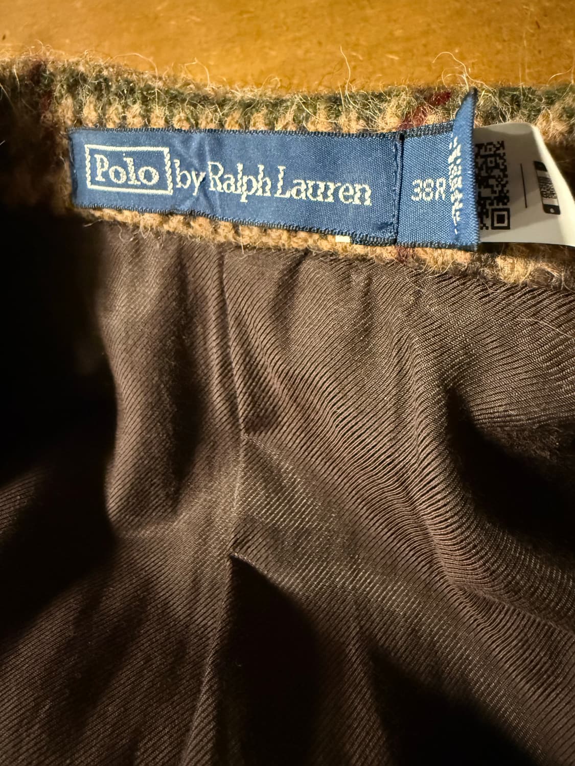 38R 폴로 랄프로렌 더블 브레스티드 트위드 코트 브라운 체크 상품이미지6