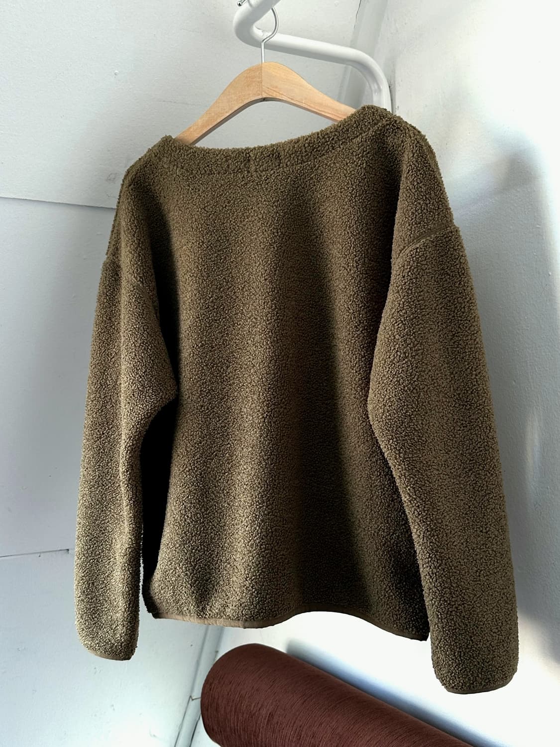 Design neck curly fleece blouson 상품이미지4