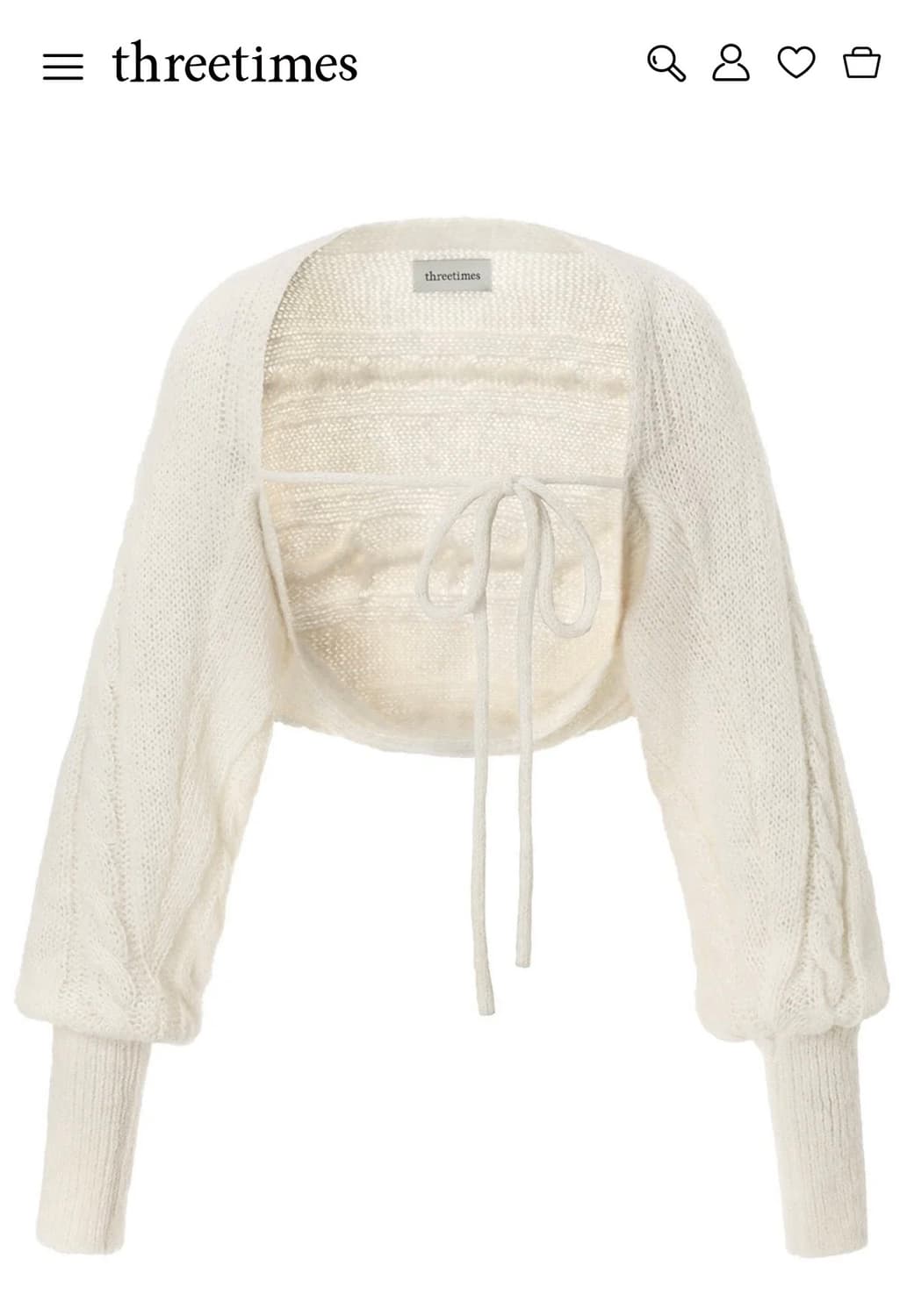 Creamy knit bolero 상품이미지1