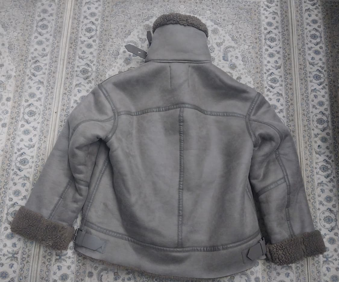 자라 무스탕 자켓 그레이 S(크게나옴) 상품이미지4