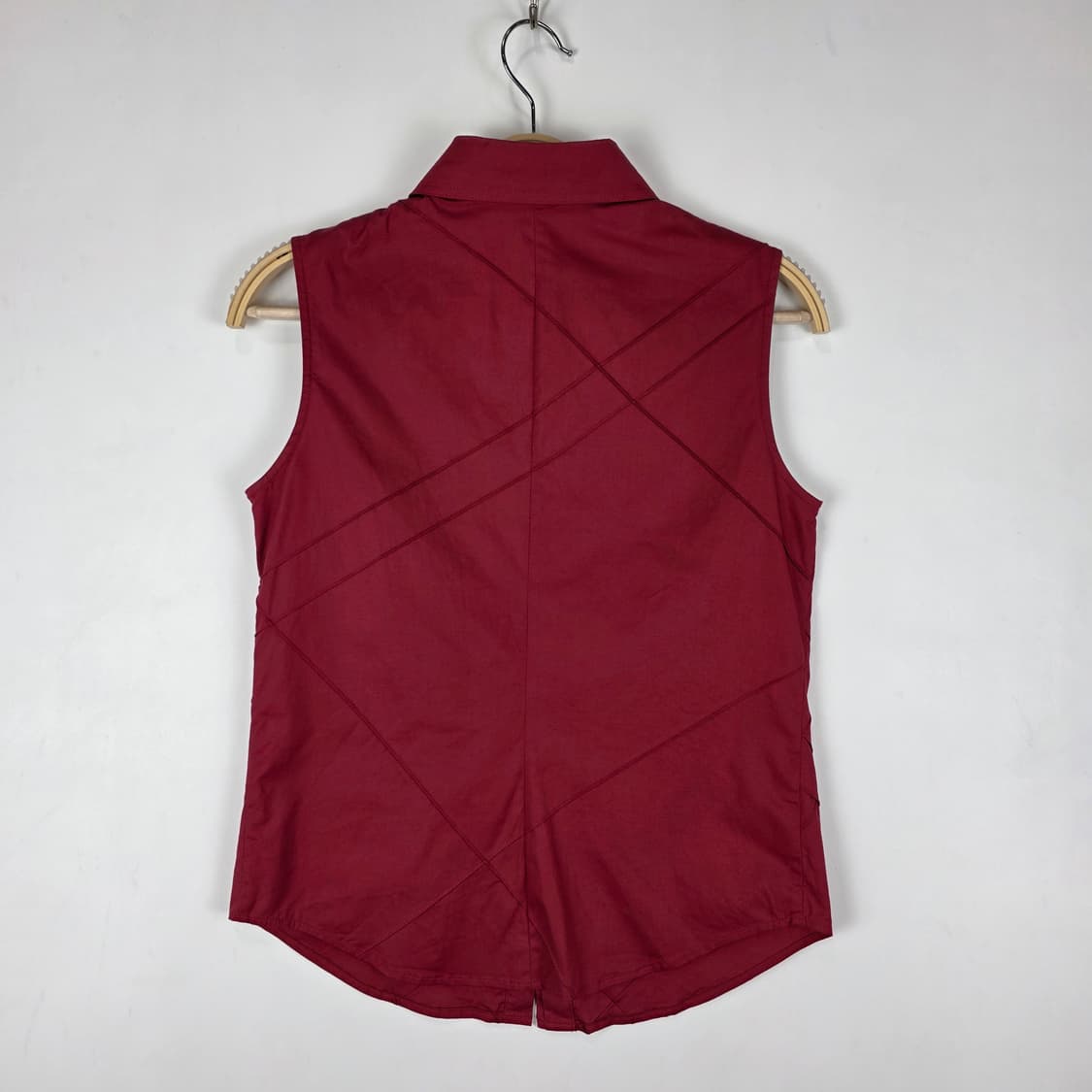 DKNY 어반 버건디 스트럭처 블라우스 상품이미지4