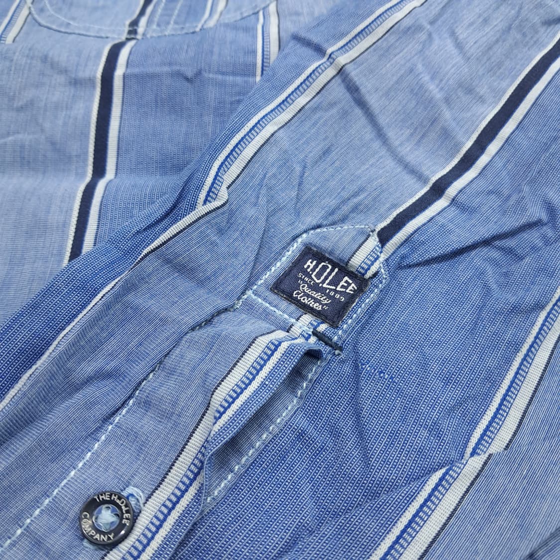 CN682 M LEE 리 올드스쿨 블루 스트라이프 긴팔 셔츠 남방 상품이미지6