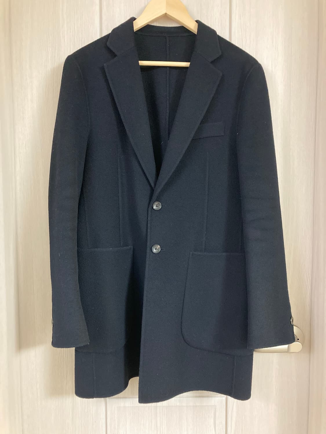 로리엣 울 코트 네이비 Roliat 상품이미지1