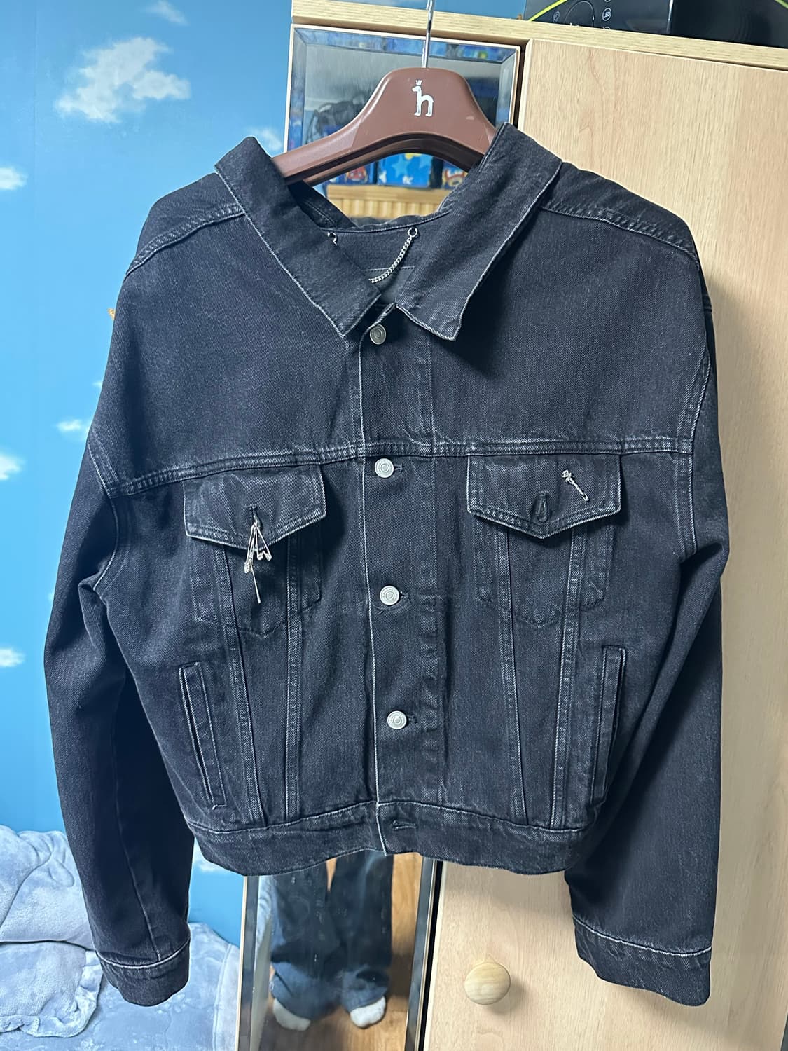 발렌시아가 흑청 스윙 데님자켓 44 상품이미지4