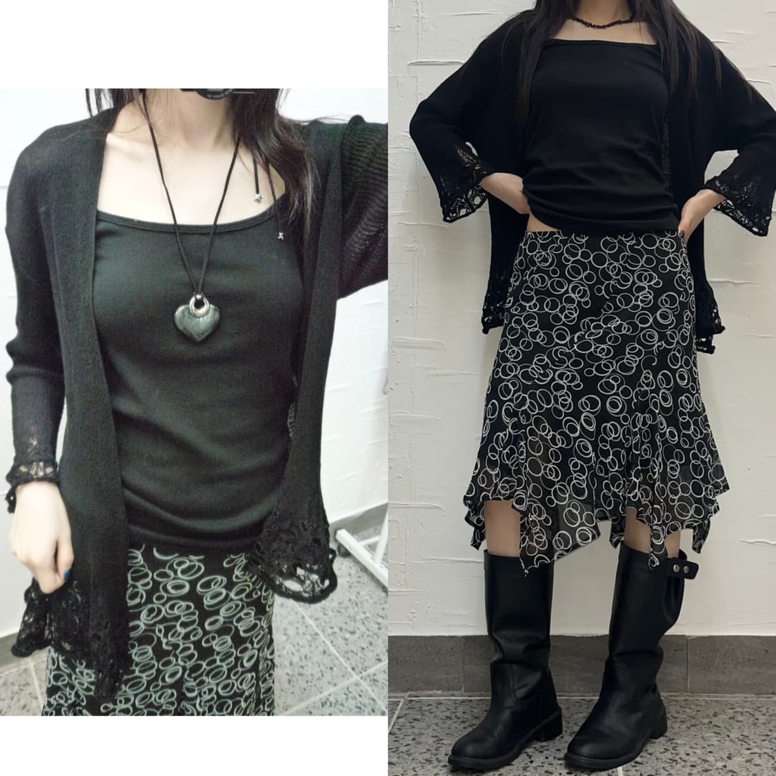 black distressed cardigan 상품이미지1