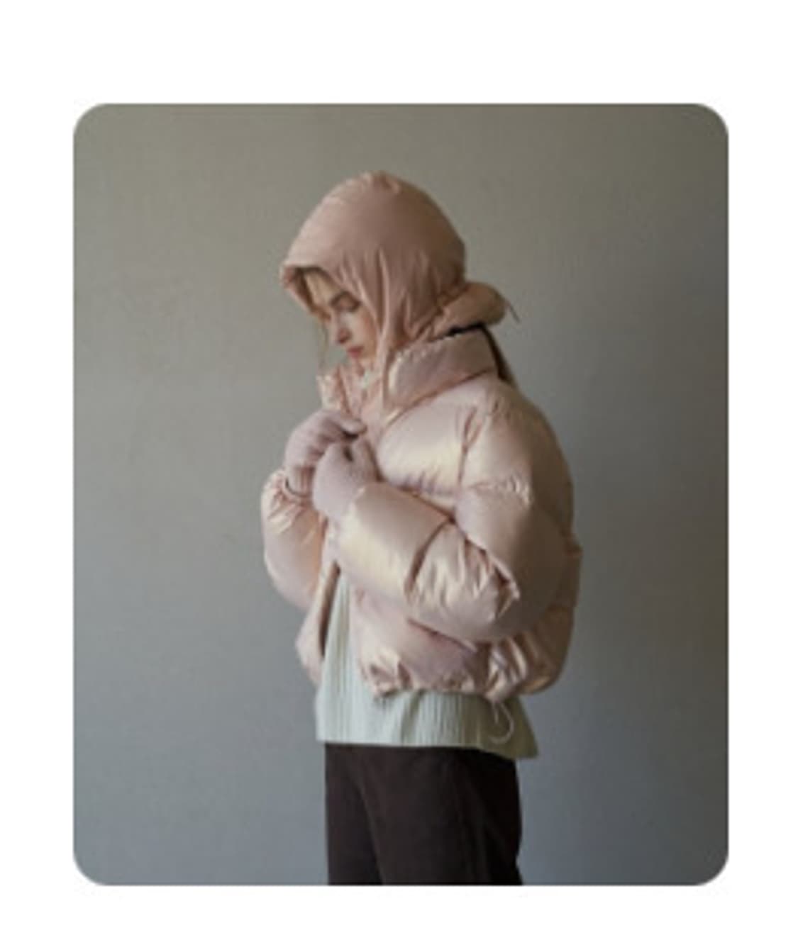 라퍼지 포 우먼 글로시 핑크 패딩 상품이미지1