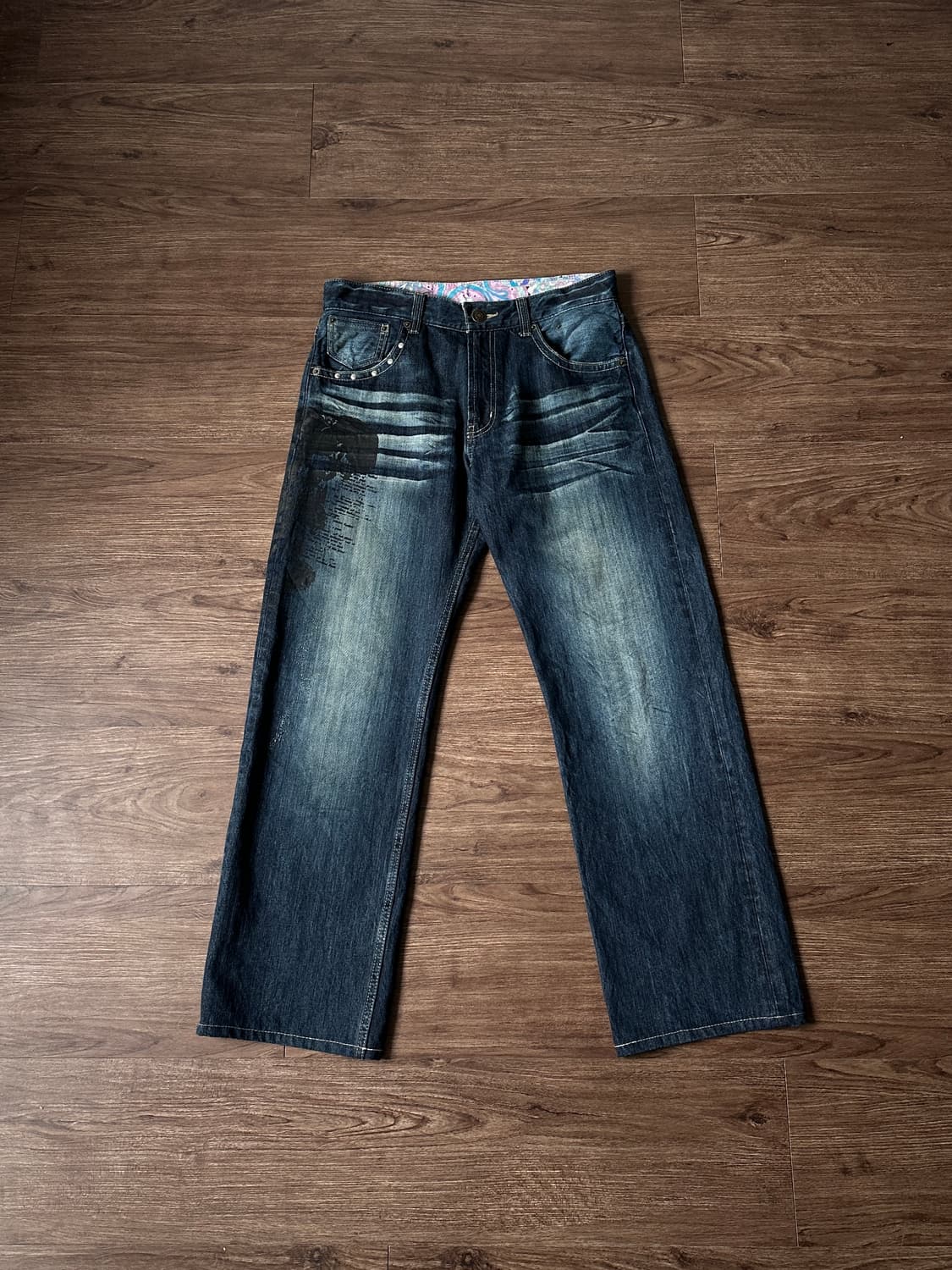 Oririn 섀도우 스터드 스트레이트 진 상품이미지6