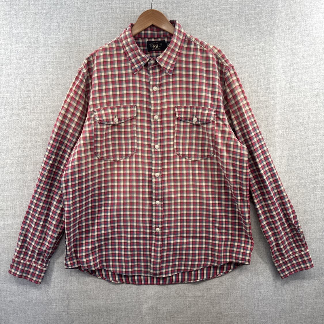 90s RRL 더블알엘 플란넬 체크 셔츠 상품이미지1