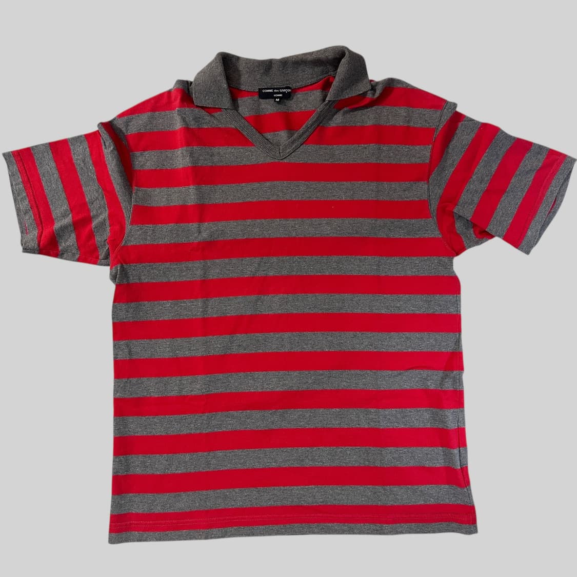 꼼데가르송 옴므 스트라이프 브이넥 pk 티셔츠 M 상품이미지1