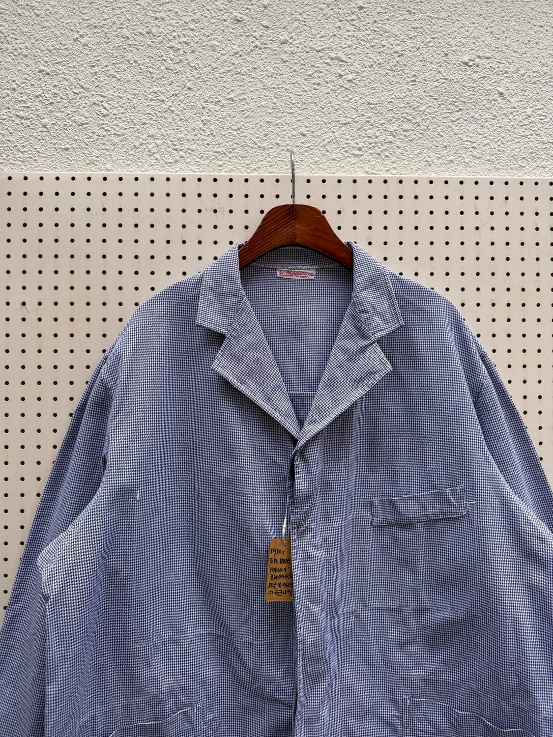 1950s Ets.BRAGARD HOUNDTOOTH 50s프렌치워크자켓 상품이미지6