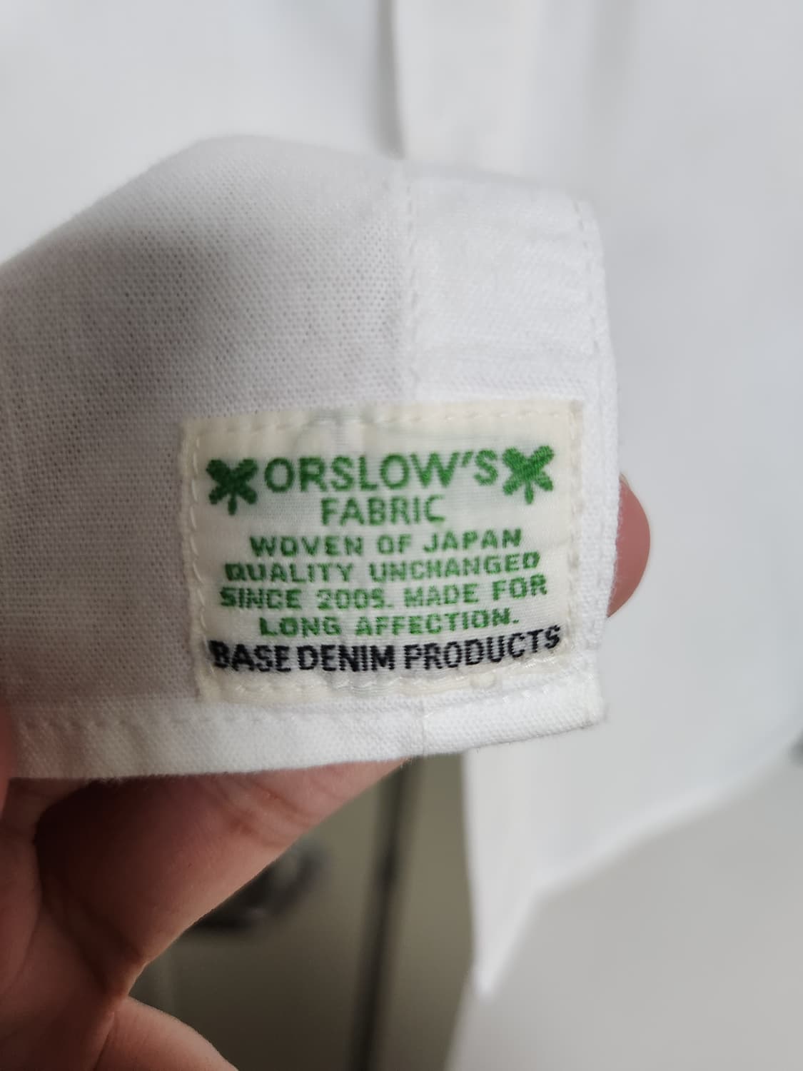 오어슬로우 화이트 샴브레이셔츠 4사이즈 상품이미지5