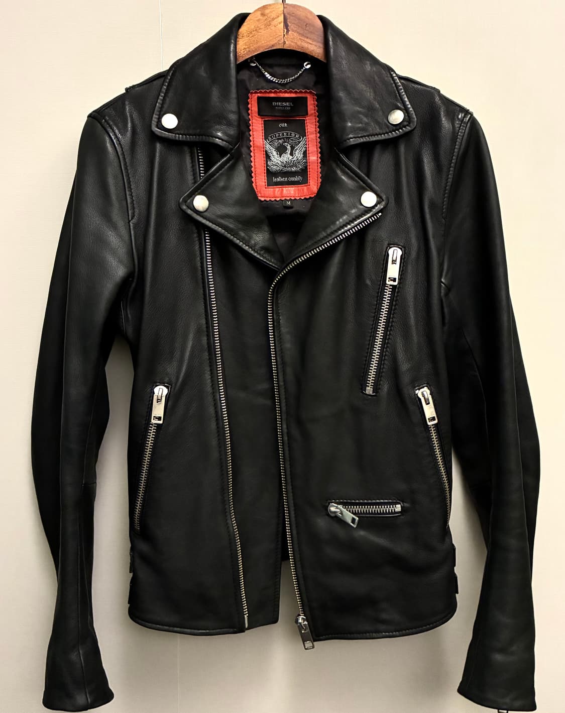 (M)DIESEL 디젤 컬렉션 바이커 램스킨 레더 라이더자켓 가죽자켓 상품이미지1