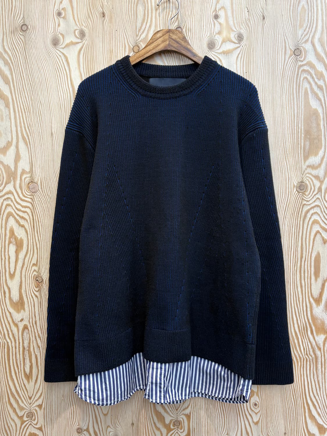 준지 셔츠레이어드 니트 상품이미지1