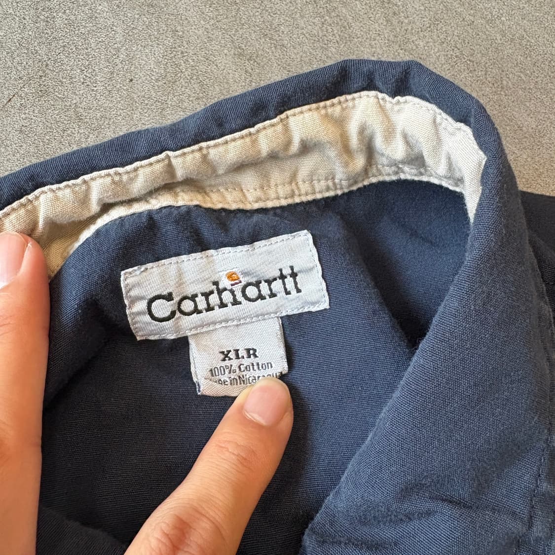 칼하트 오리지널 네이비 긴팔 셔츠 상품이미지6