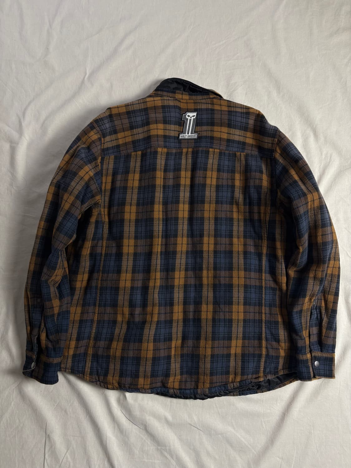Harley Davidson 할리데이비슨 리버시블 퀼티드 체크 자켓 XL 상품이미지2