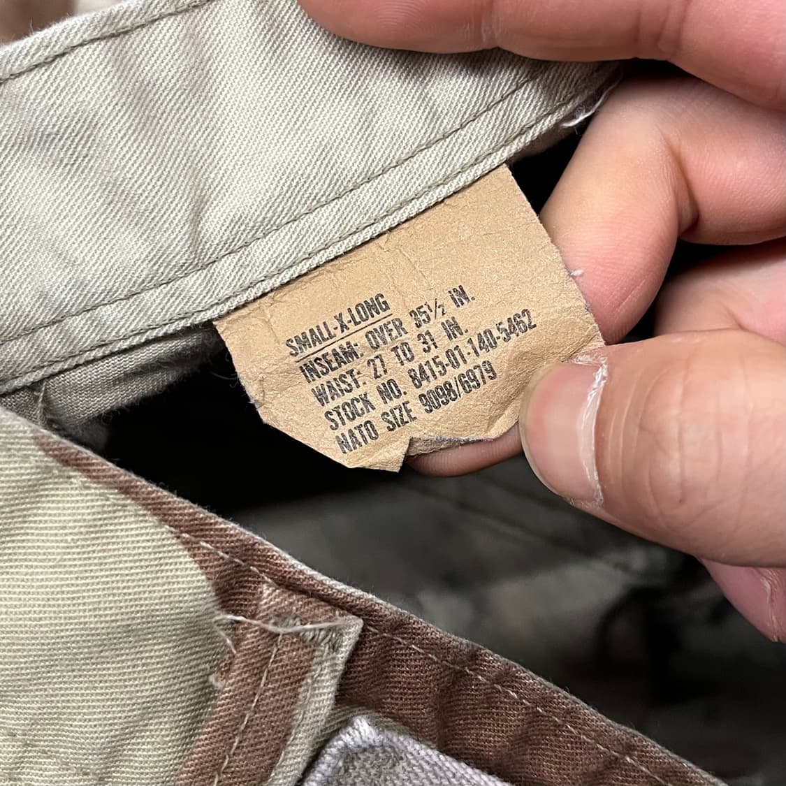 데저트 카모 초코칩 BDU 팬츠 (S/XL) 상품이미지8