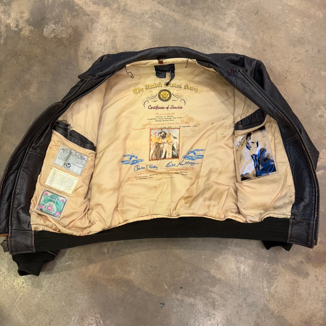 90‘s 아비렉스 G-1 카우하이드 자켓 상품이미지8