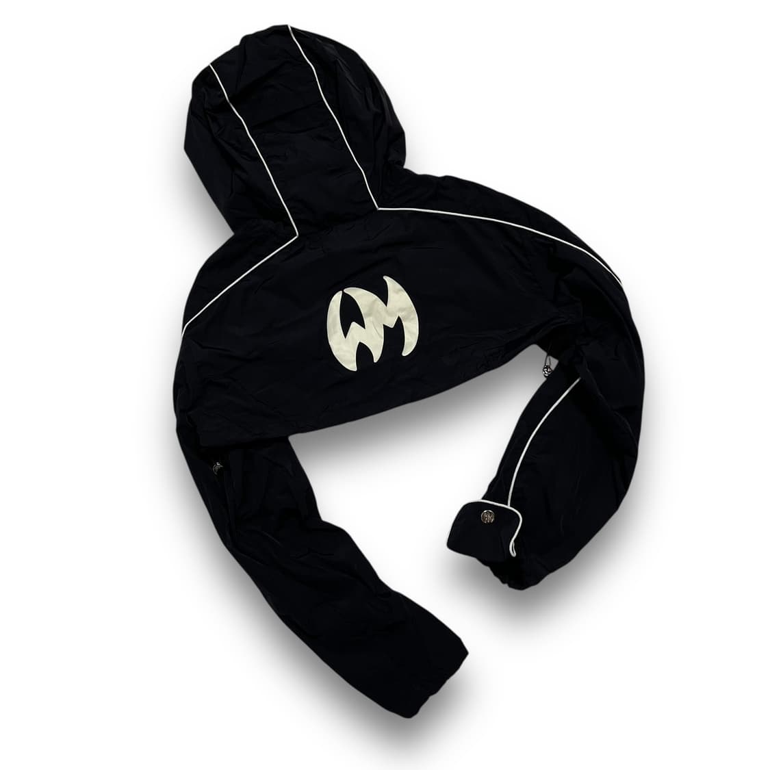 위어드 마켓 후면 빅 로고 크롭 나일론 후디 윈드브레이커 상품이미지4