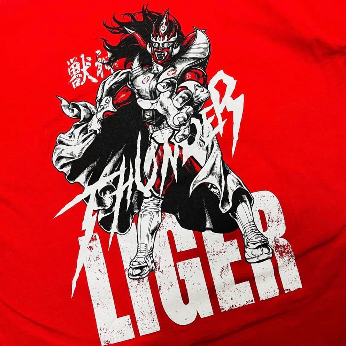 쥬신 썬더 라이거 아트 빈티지 반팔 티셔츠 상품이미지2