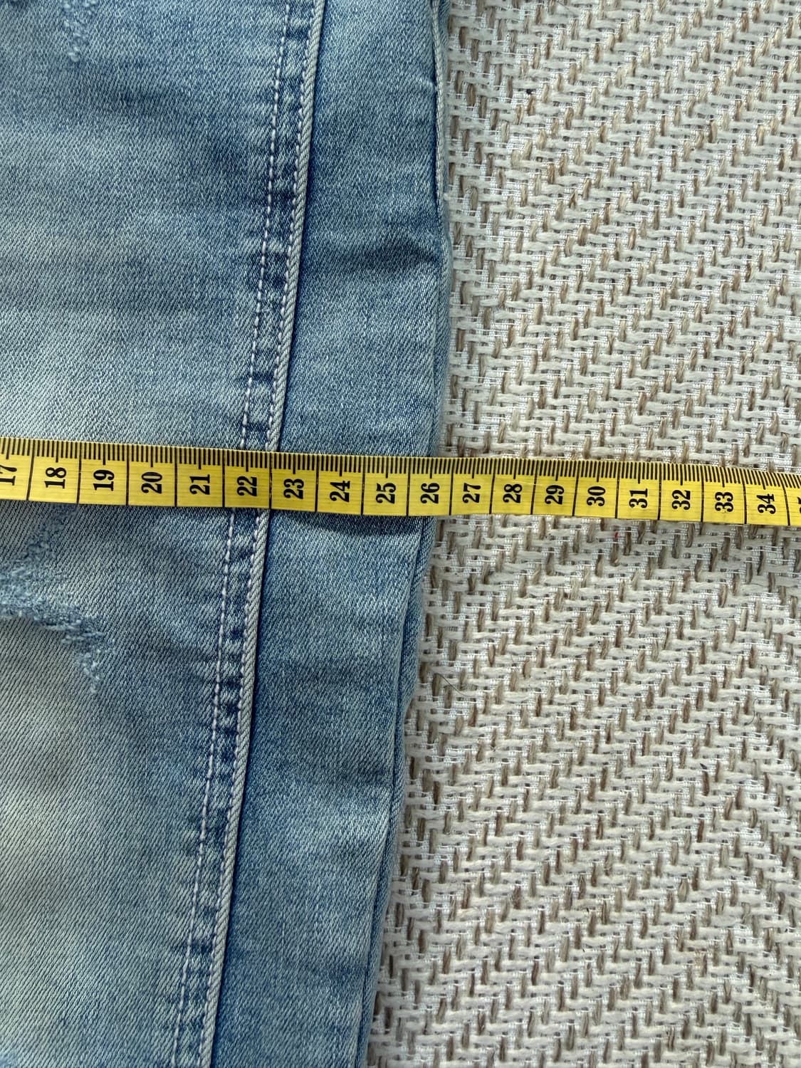 정품) OBZEE 오브제 한섬 여성 데님 칠부팬츠 64(26) 상품이미지10