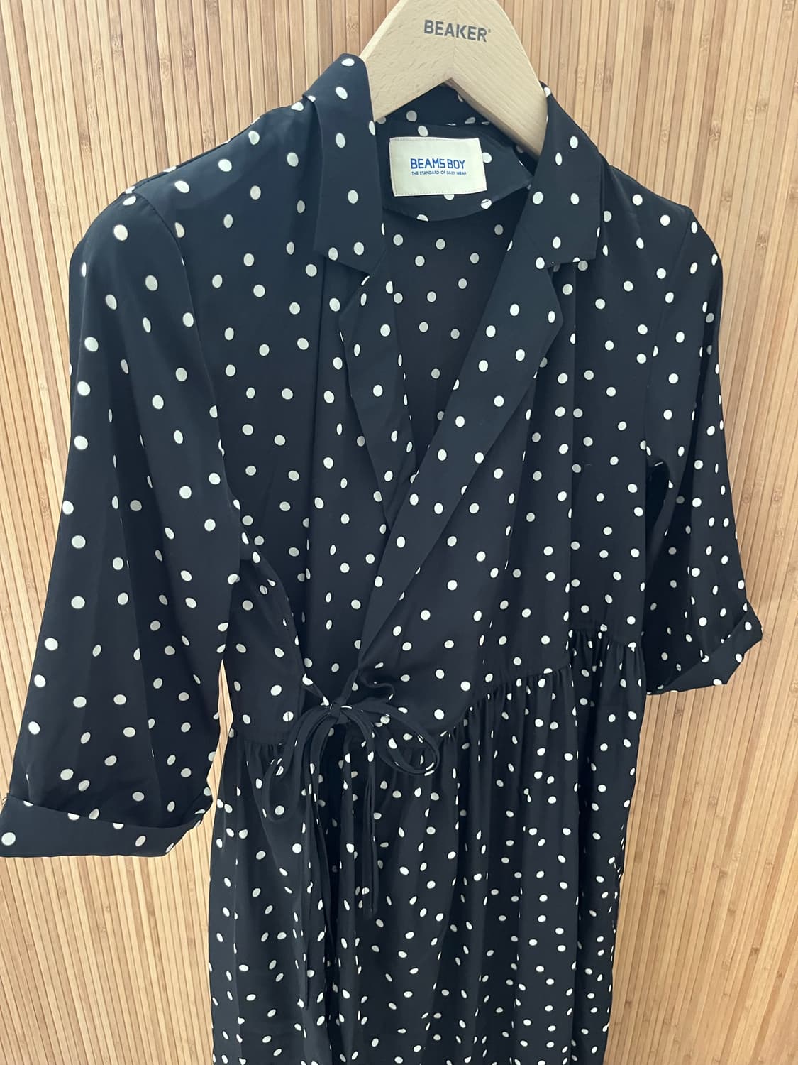 BEAMS BOY 폴카 도트 랩 드레스 상품이미지1