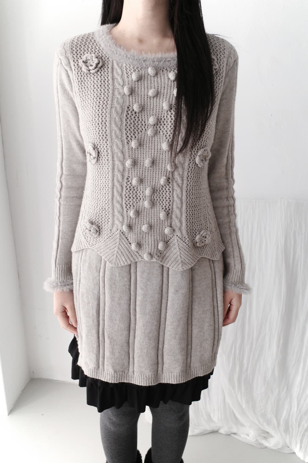 flower long knit 상품이미지5