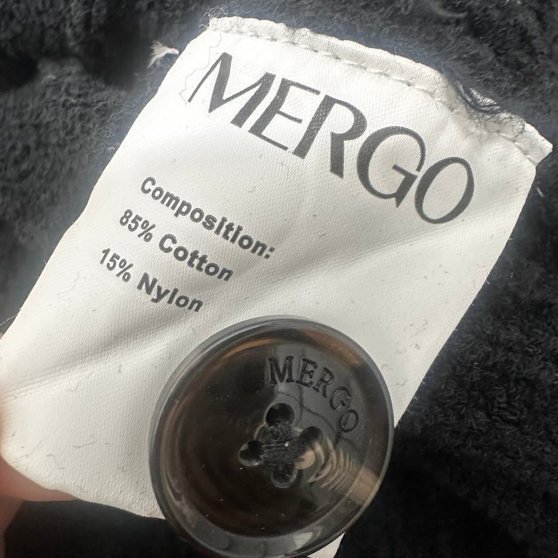 MERGO 메르고 부클 버튼 가디건 블랙 L 상품이미지8