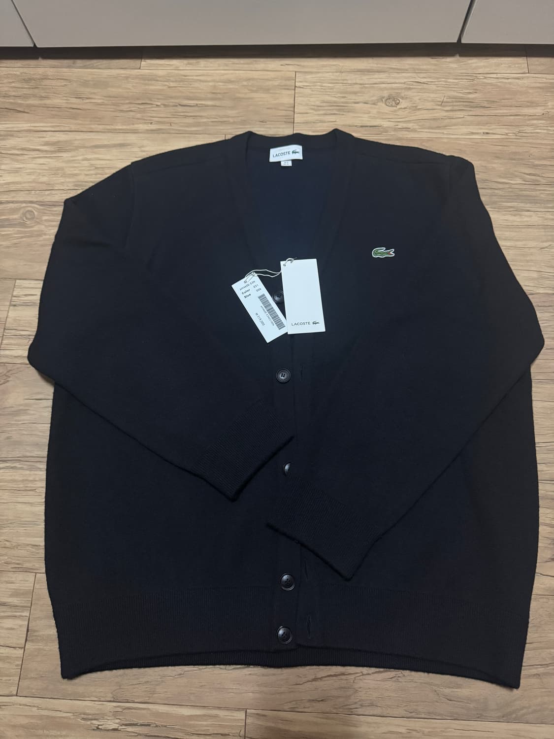 [6] 라코스테 방모 가디건 블랙 AH460E-53N 상품이미지1
