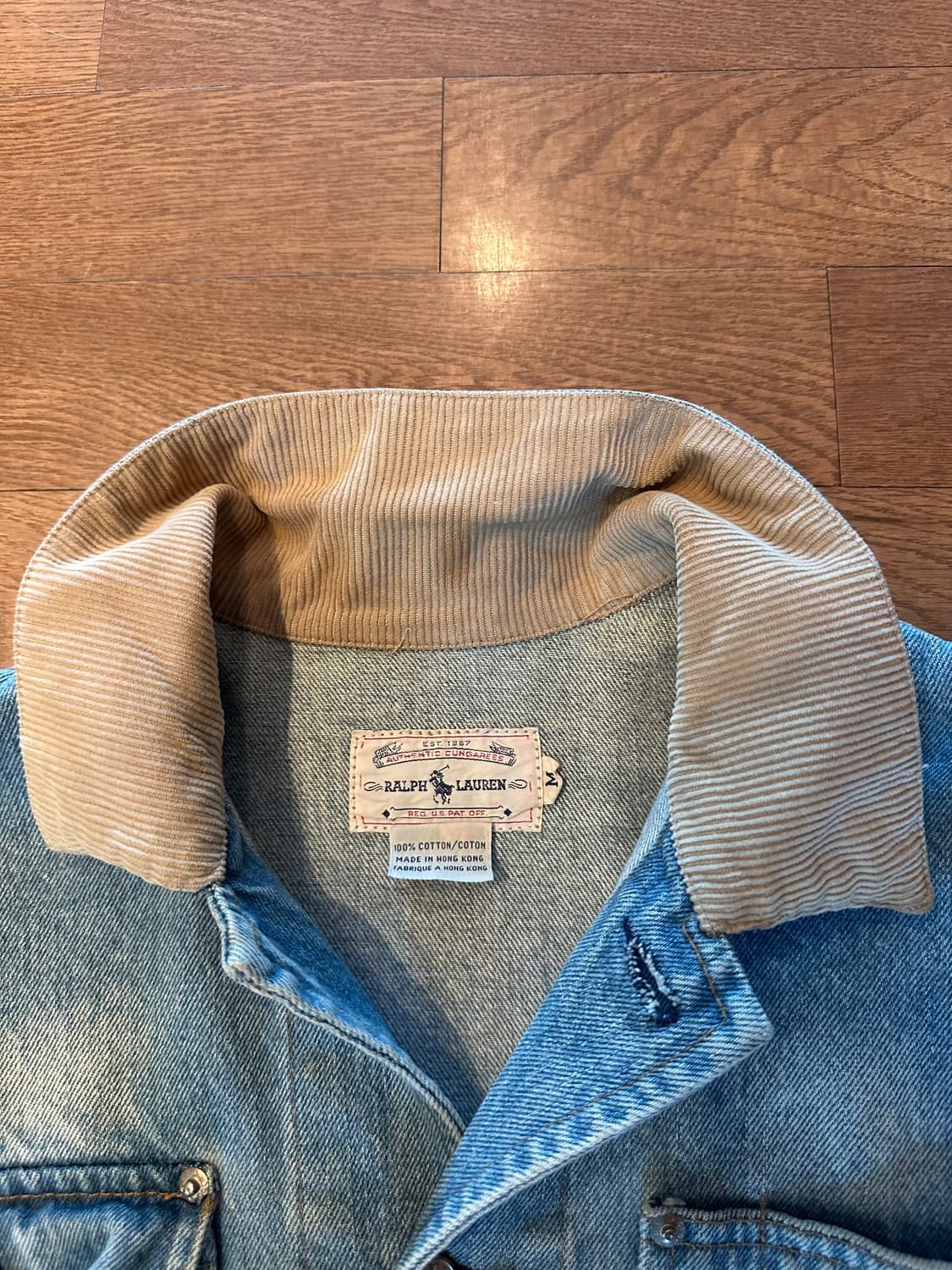 [XL(표기M)] 90s 폴로 랄프로렌 인디언헤드 빈티지 데님자켓 상품이미지5