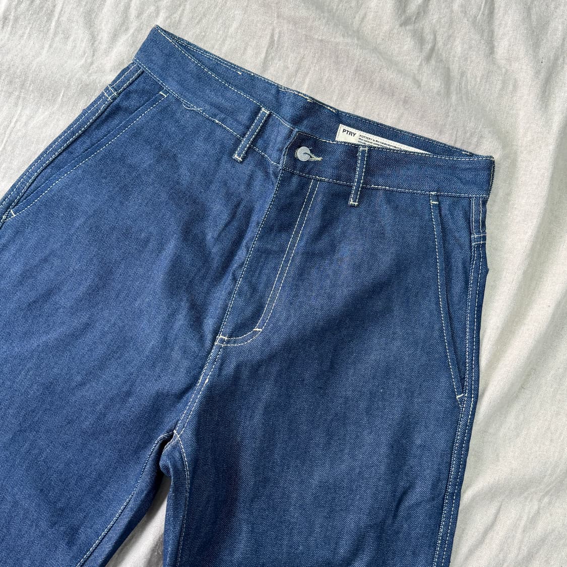 포터리 논워시드 트위스트 블루 데님팬츠 2 상품이미지2