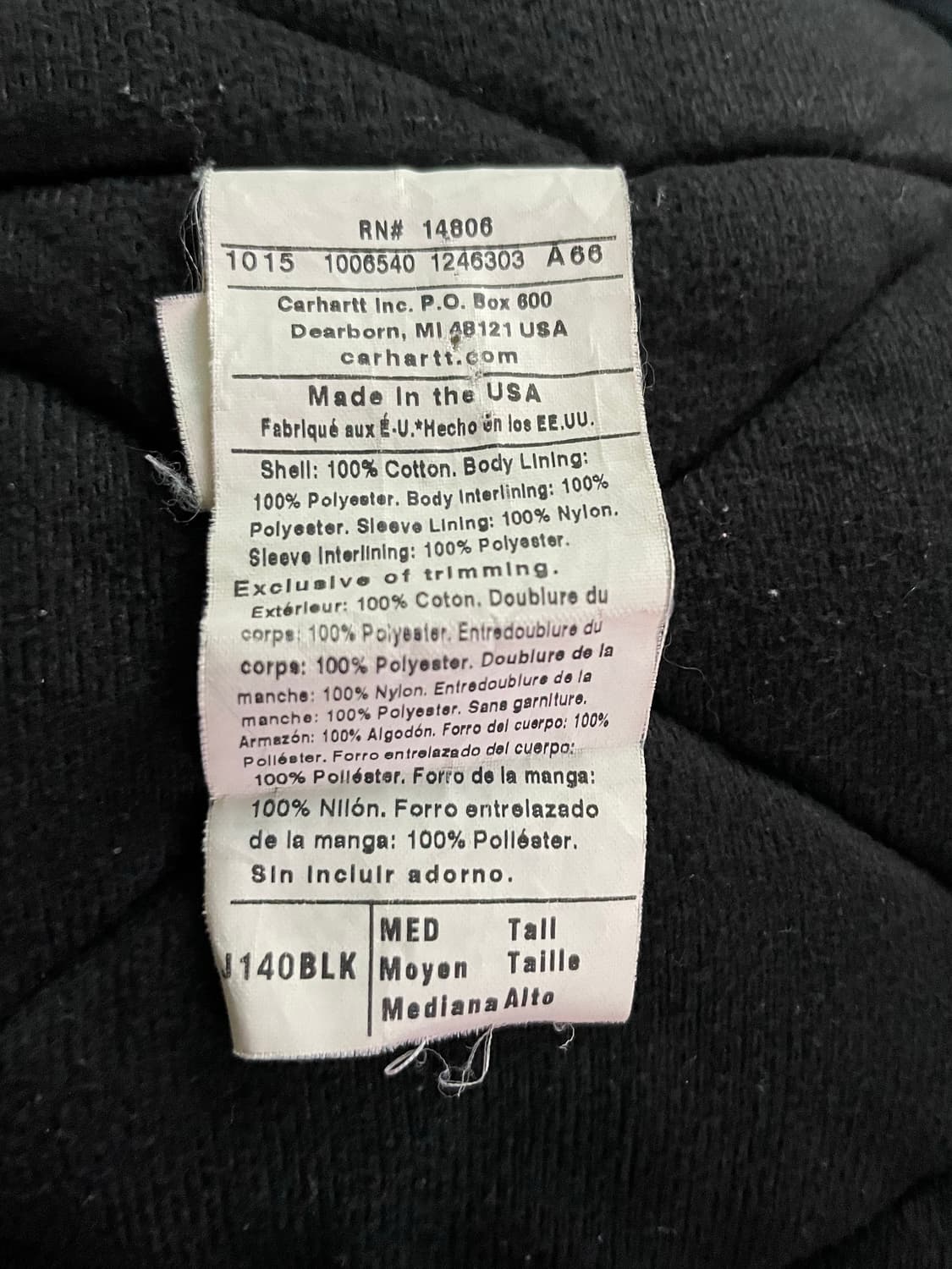 🏷 [M] 칼하트 USA J140 덕 액티브 후드 집업 상품이미지6