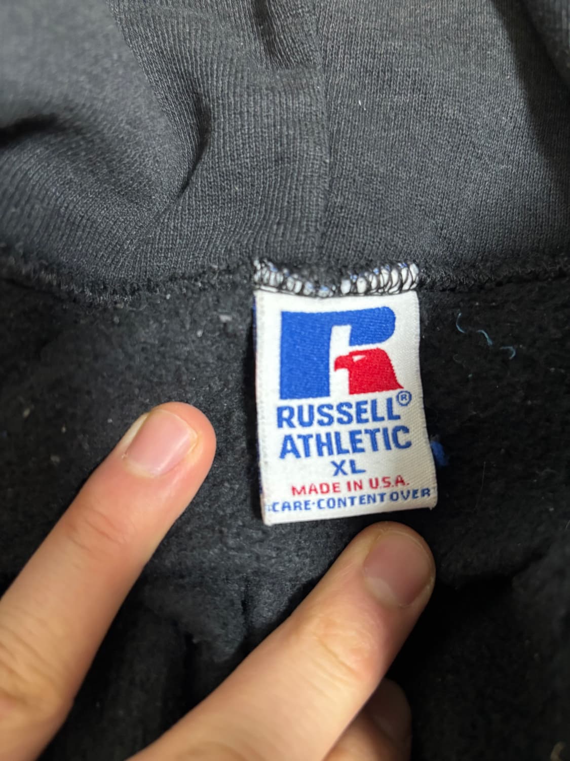 (Xl,usa) Russell Athletic 블랙 후드집업  상품이미지3