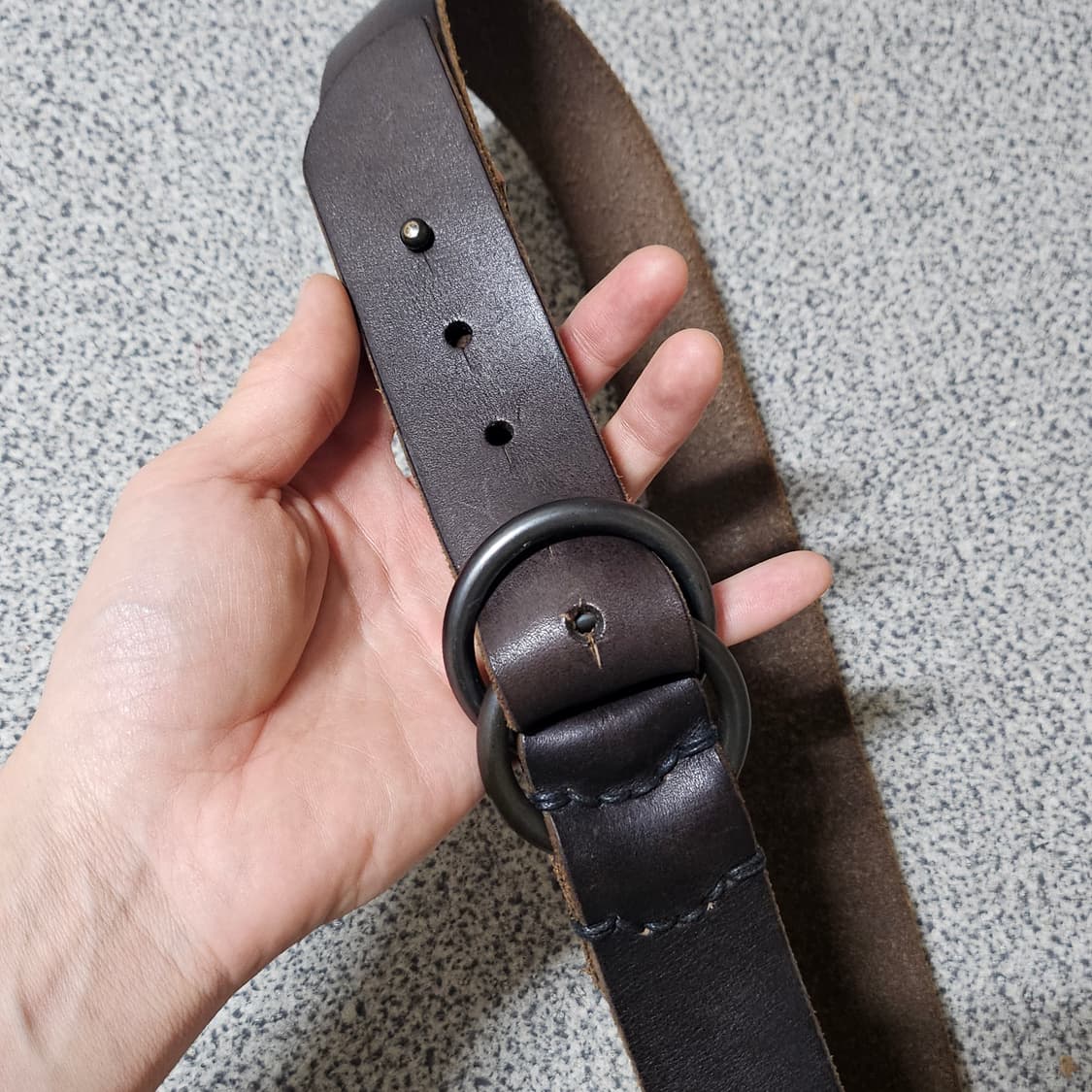 데님앤서플라이 랄프로렌 링 레더 벨트.폴로 POLO 상품이미지3