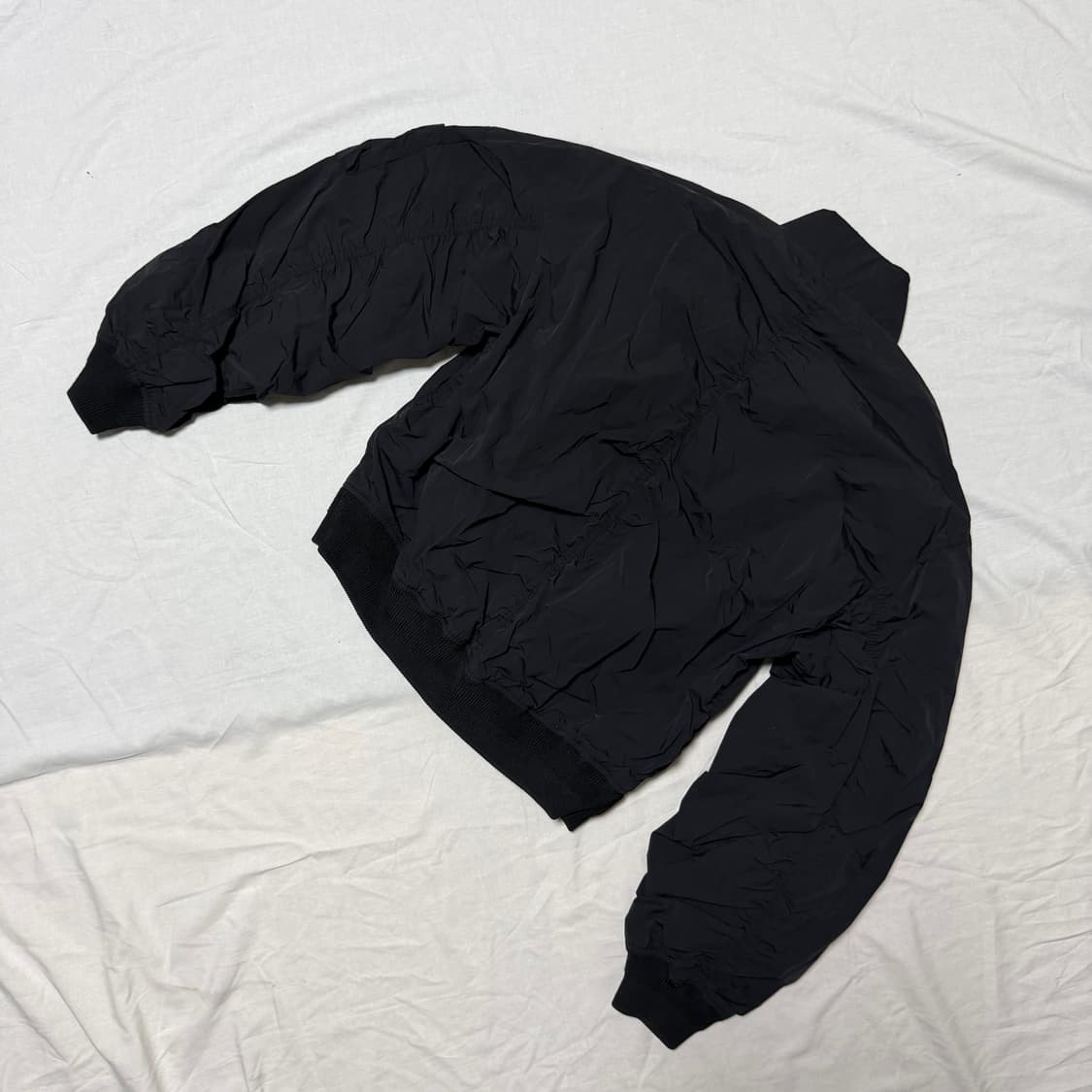 쿠어 스탠드 카라 MA-1 봄버 (블랙/M) 상품이미지2