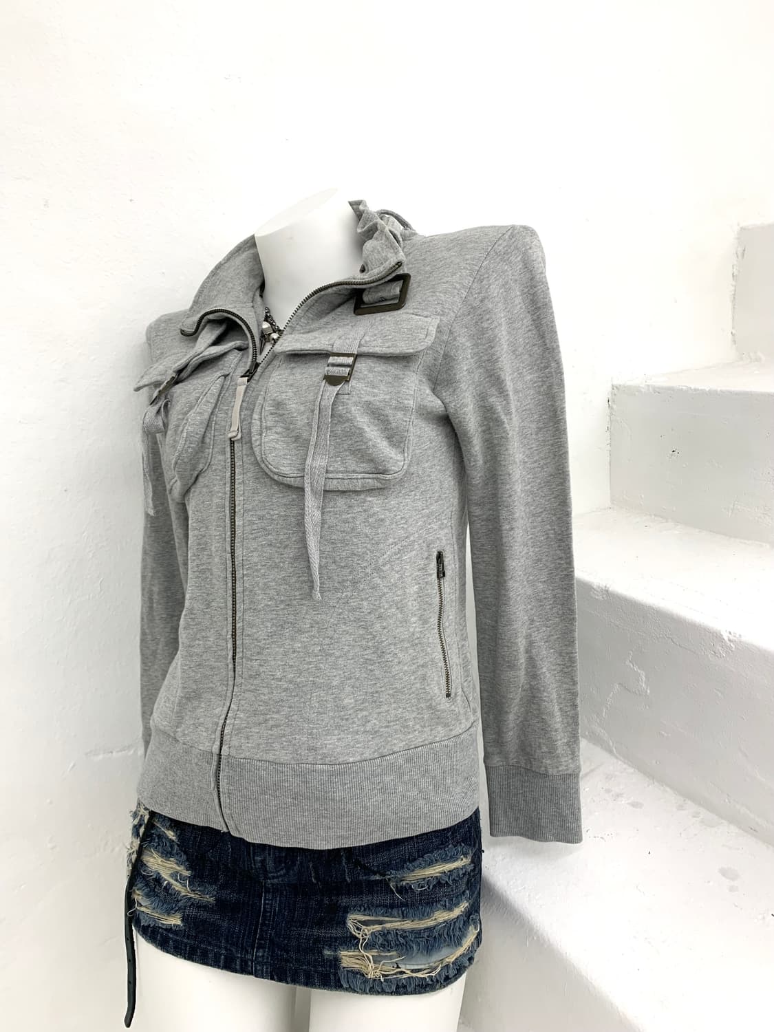 Gray bondage pocket jacket  상품이미지6