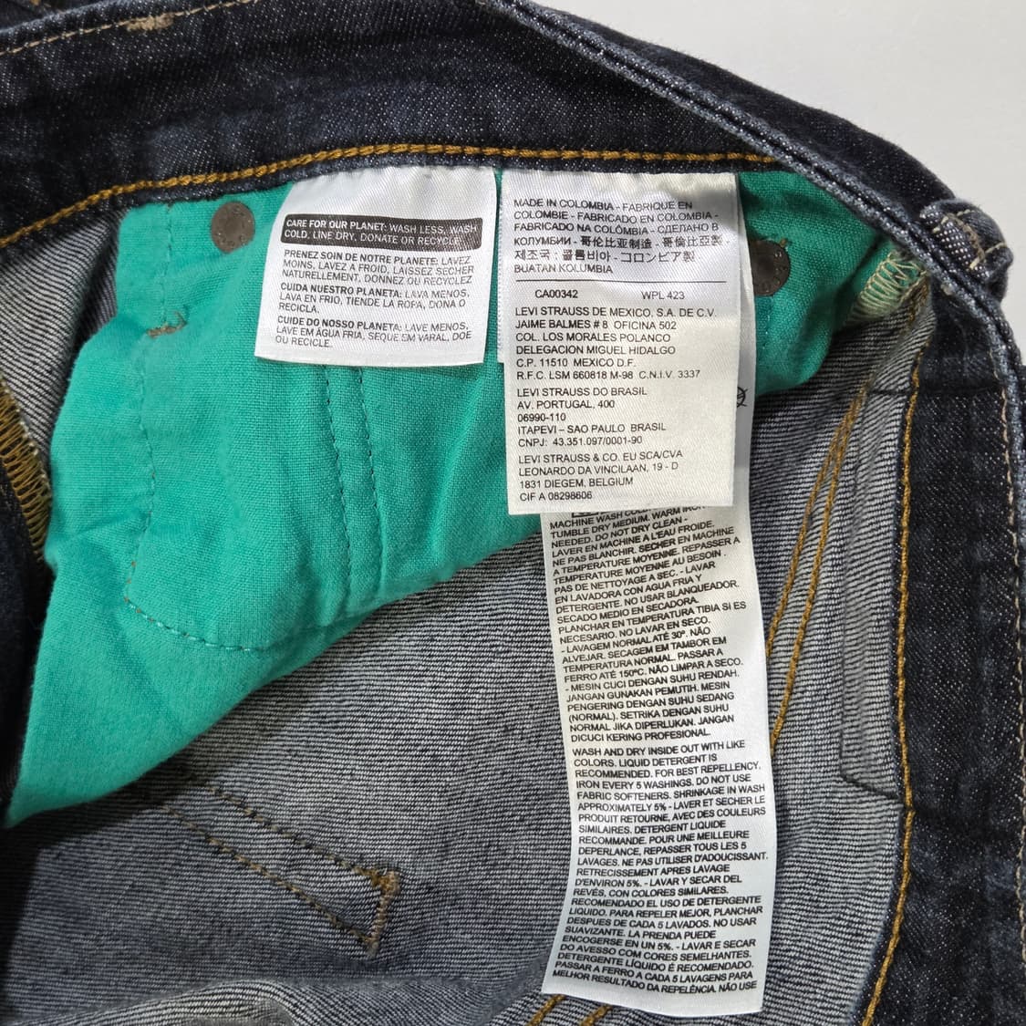 리바이스 511 진청 스판 데님팬츠 32/34 상품이미지6