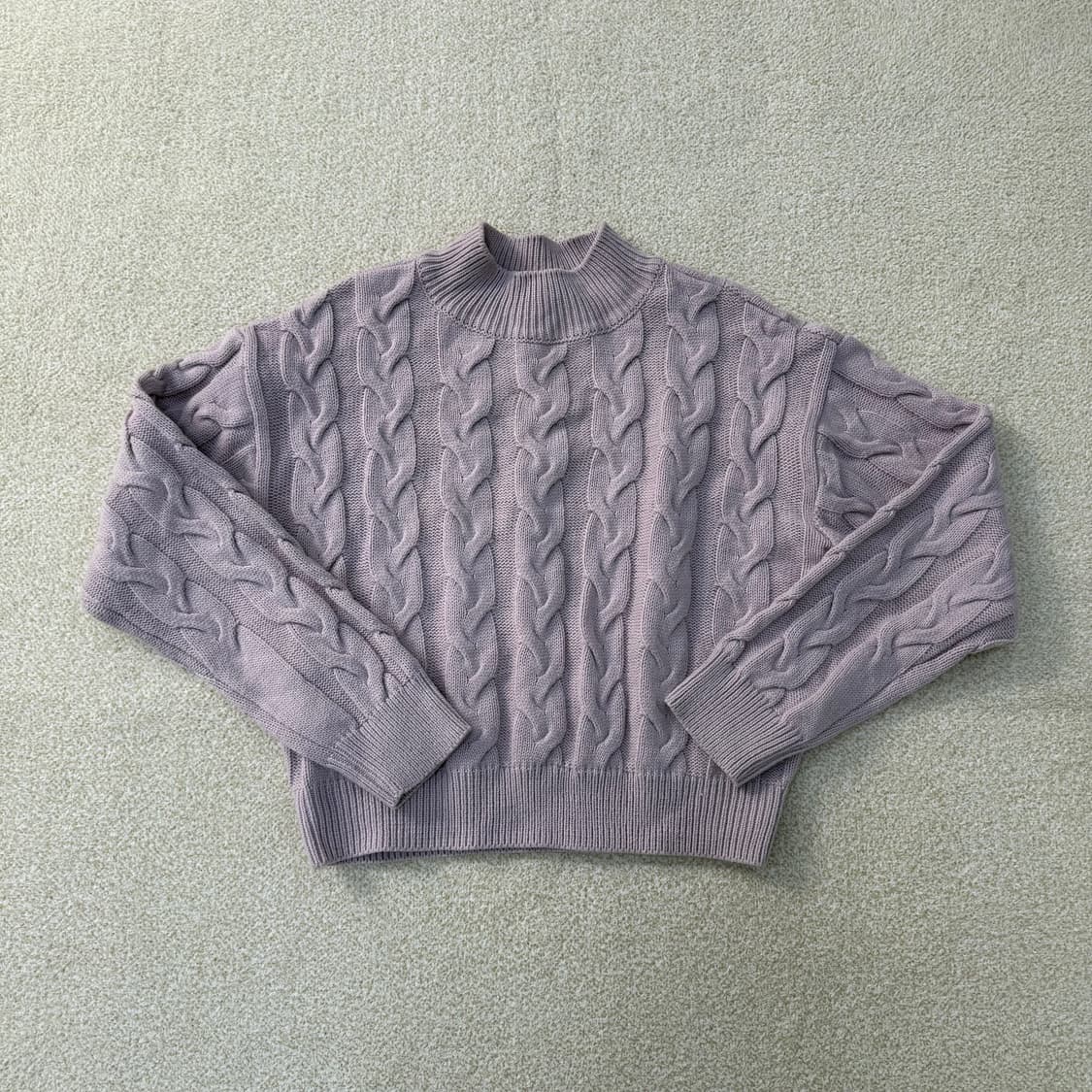 M 미쏘 여성 크롭 케이블 니트 0225T1 상품이미지1