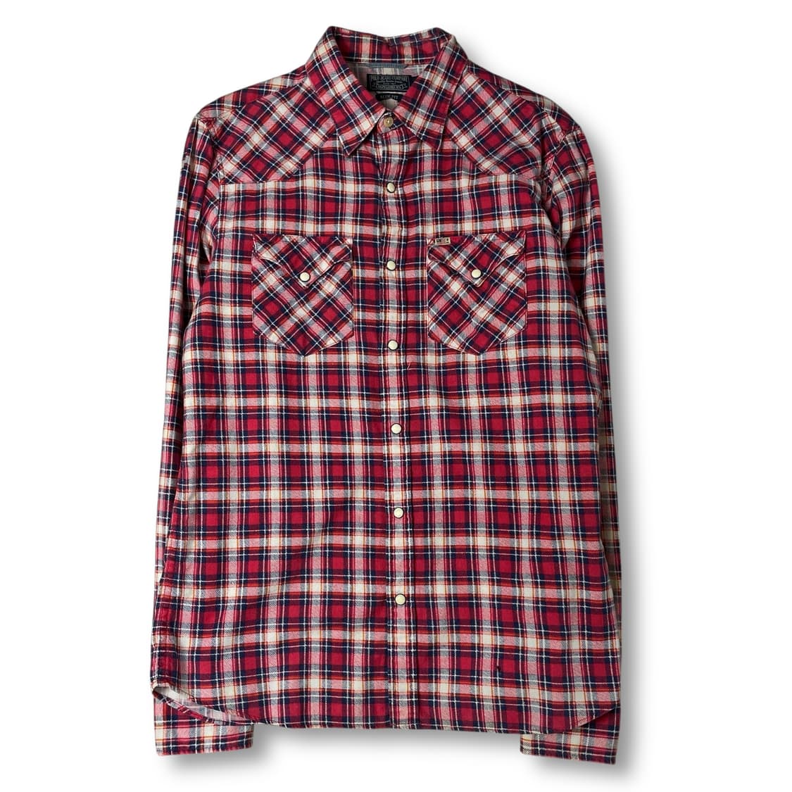 폴로랄프로렌 딥핑크 블루 멀티 체크 투포켓 긴팔 셔츠 슬림핏 M 상품이미지1