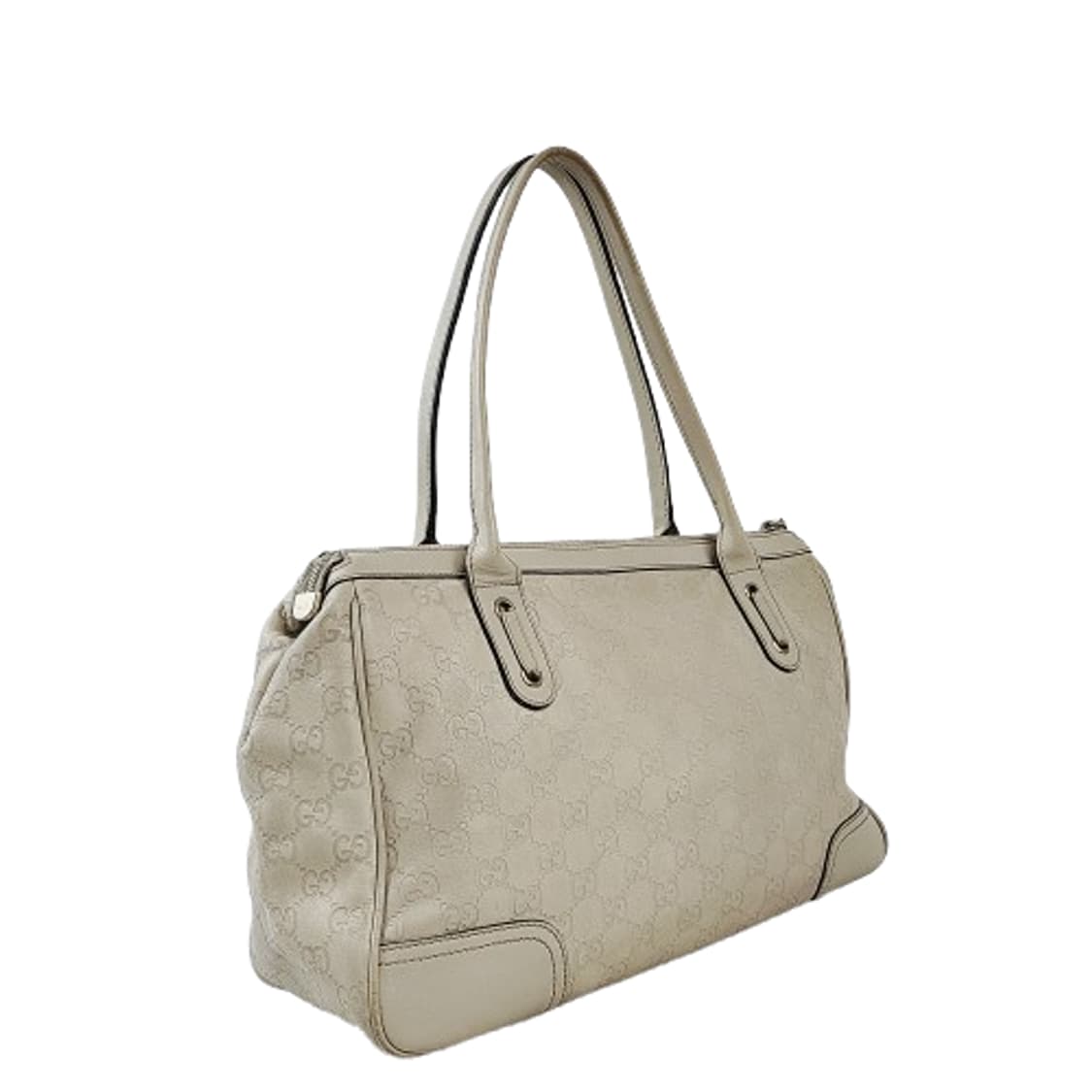 정품 구찌 177052 베이지 레더 GG 시마 핸드백 상품이미지2